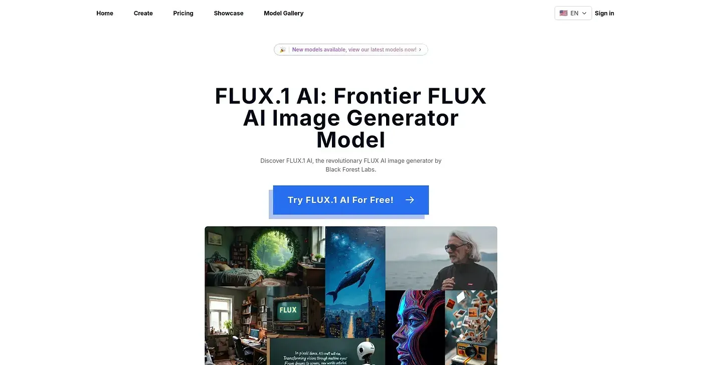 Screenshot of FLUX.1 AI