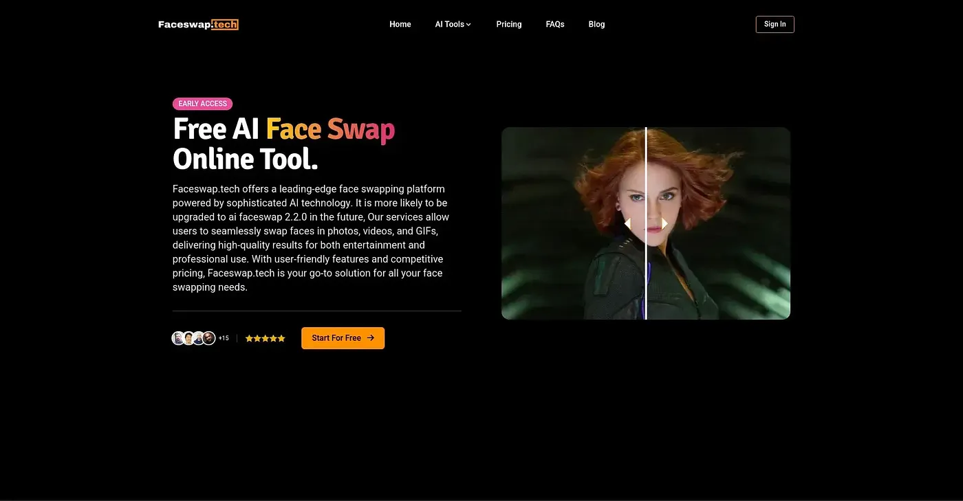 Screenshot of Face Swap