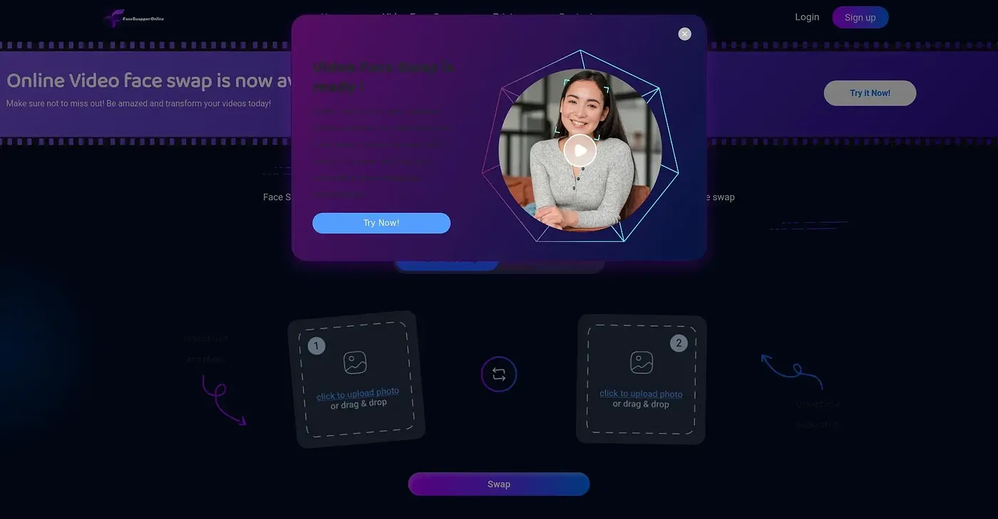 Screenshot of Face Swapper Online