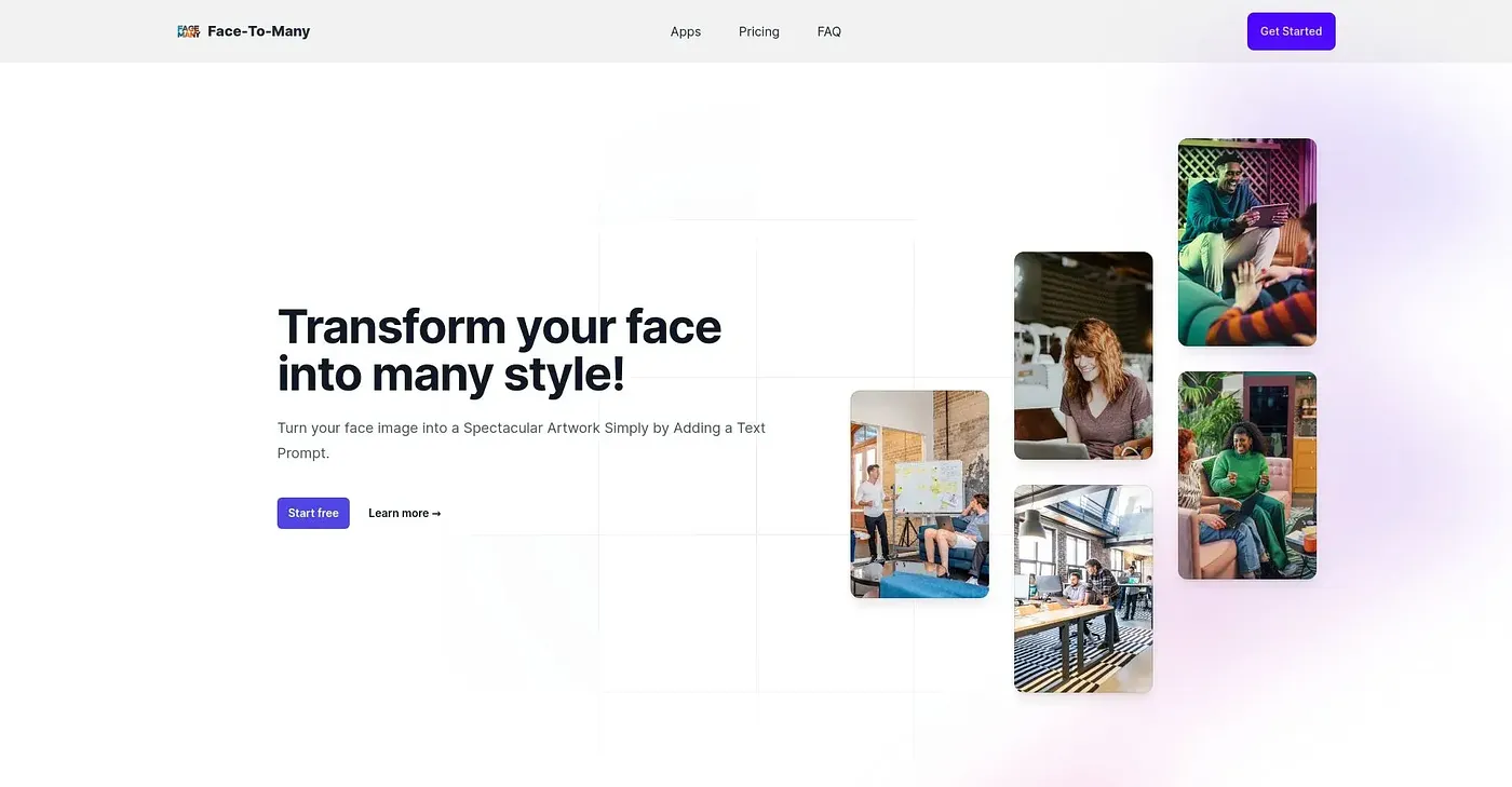 Screenshot of Face To Many