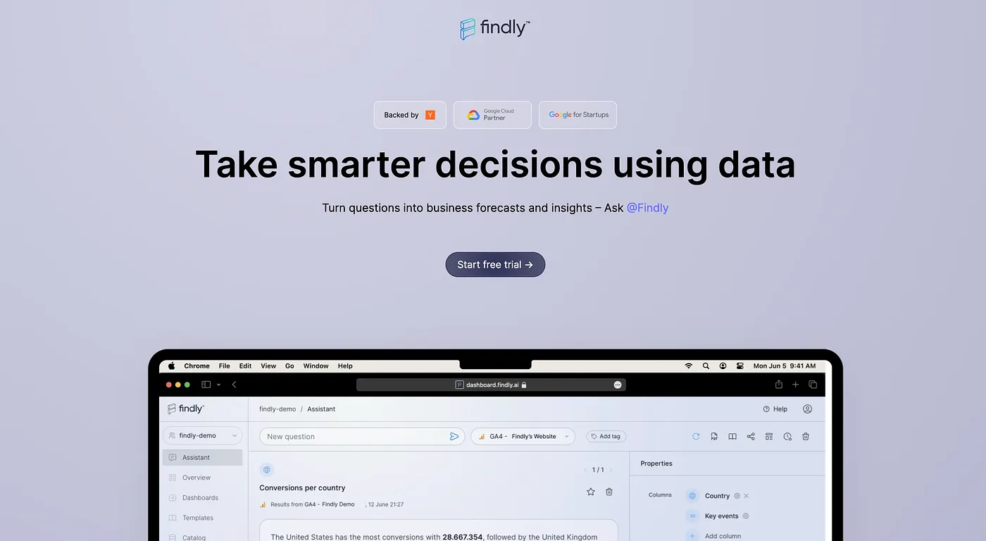 Screenshot of Findly AI