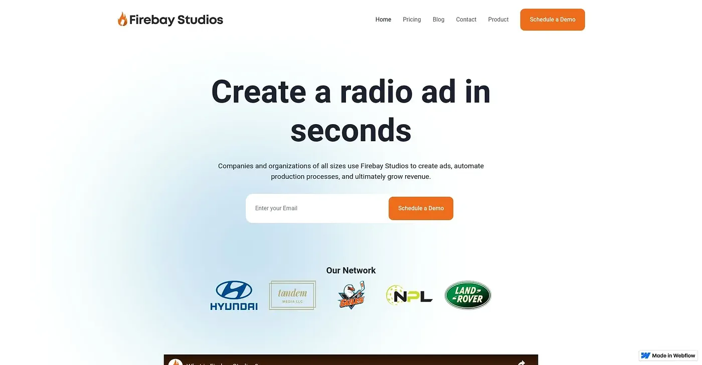 Screenshot of Firebay Studios