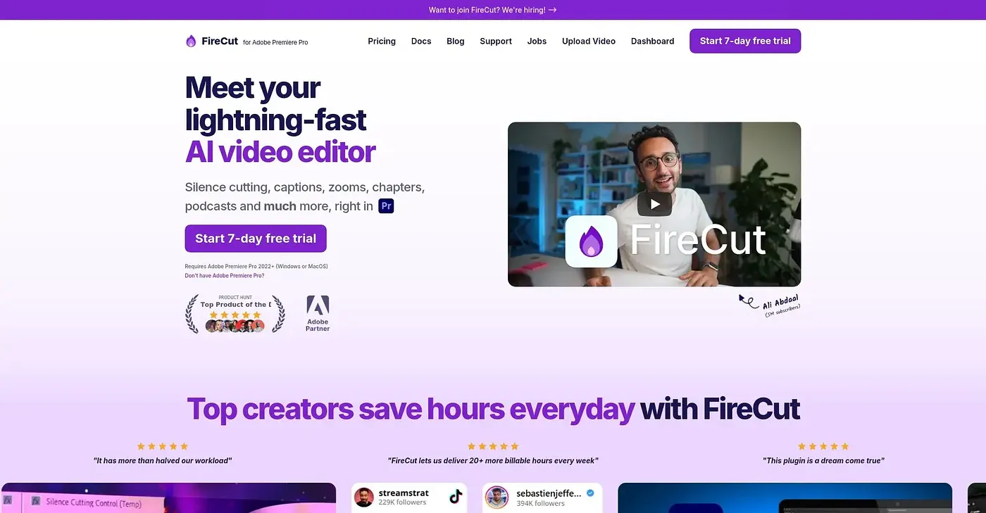 Screenshot of Firecut AI