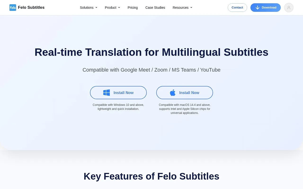 Screenshot of Felo Subtitles