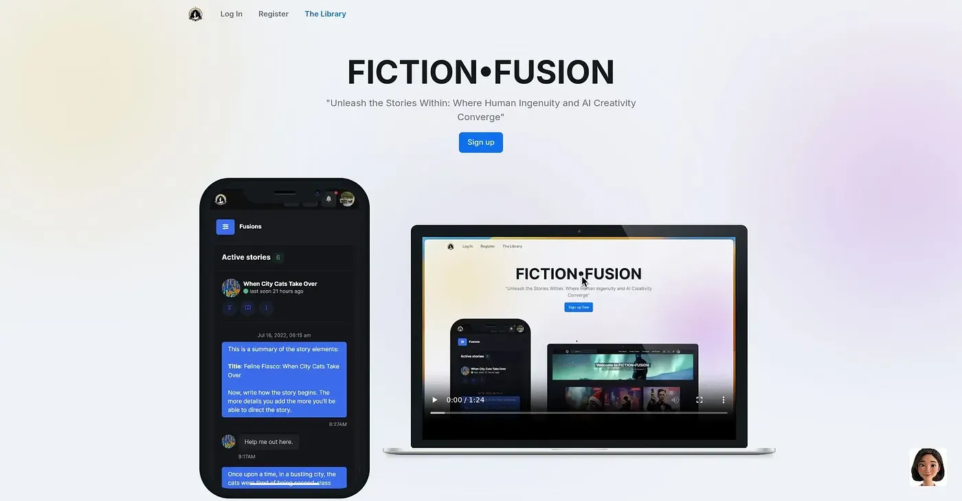 Screenshot of Fiction Fusion