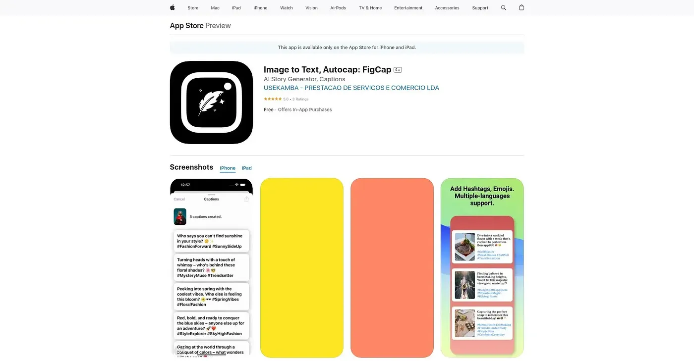 Screenshot of FigCap