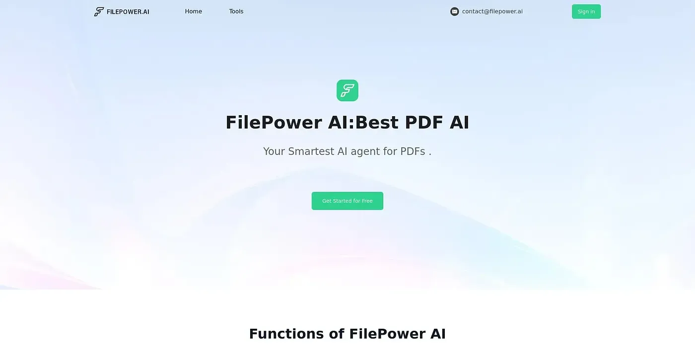 Screenshot of FilePower AI