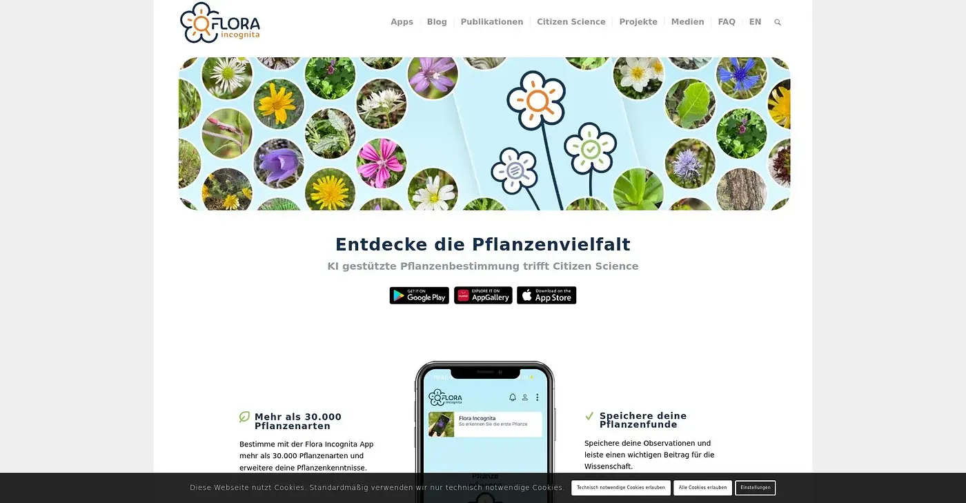 Screenshot of Flora Incognita