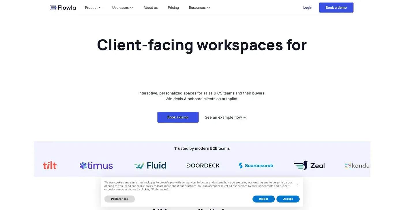 Screenshot of Flowla