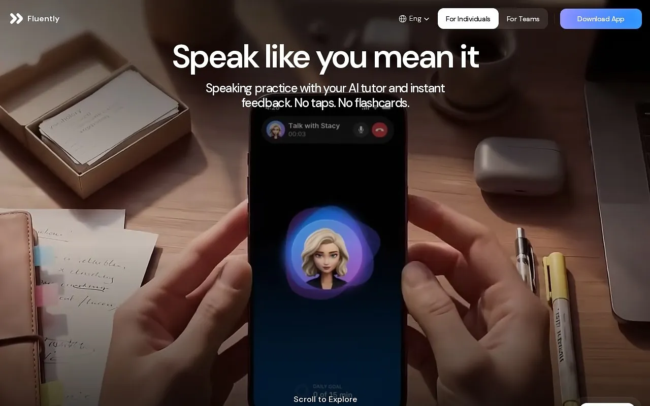 Screenshot of Fluently