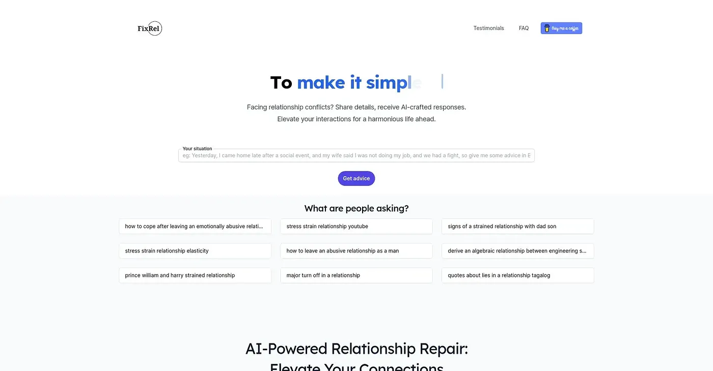 Screenshot of FixRelationship