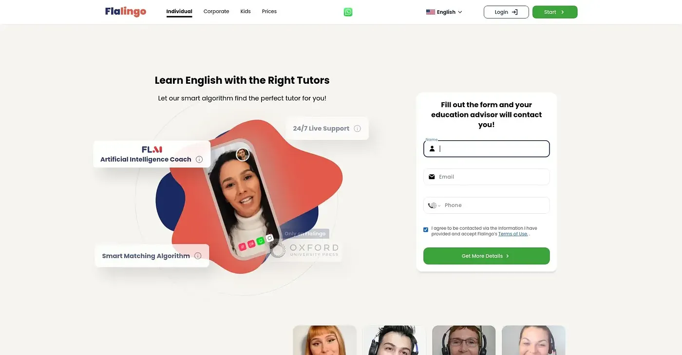 Screenshot of Flalingo