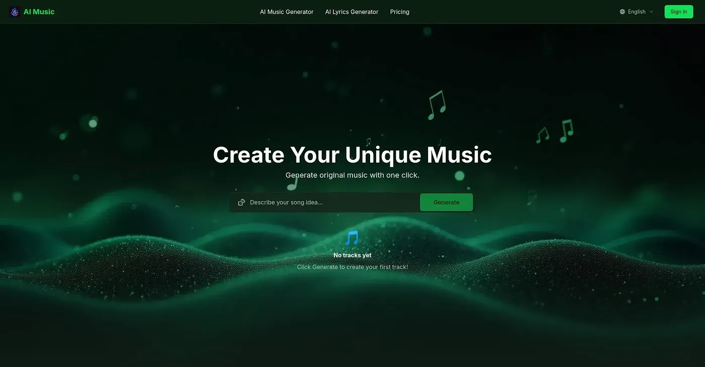 Screenshot of AI Song Creator