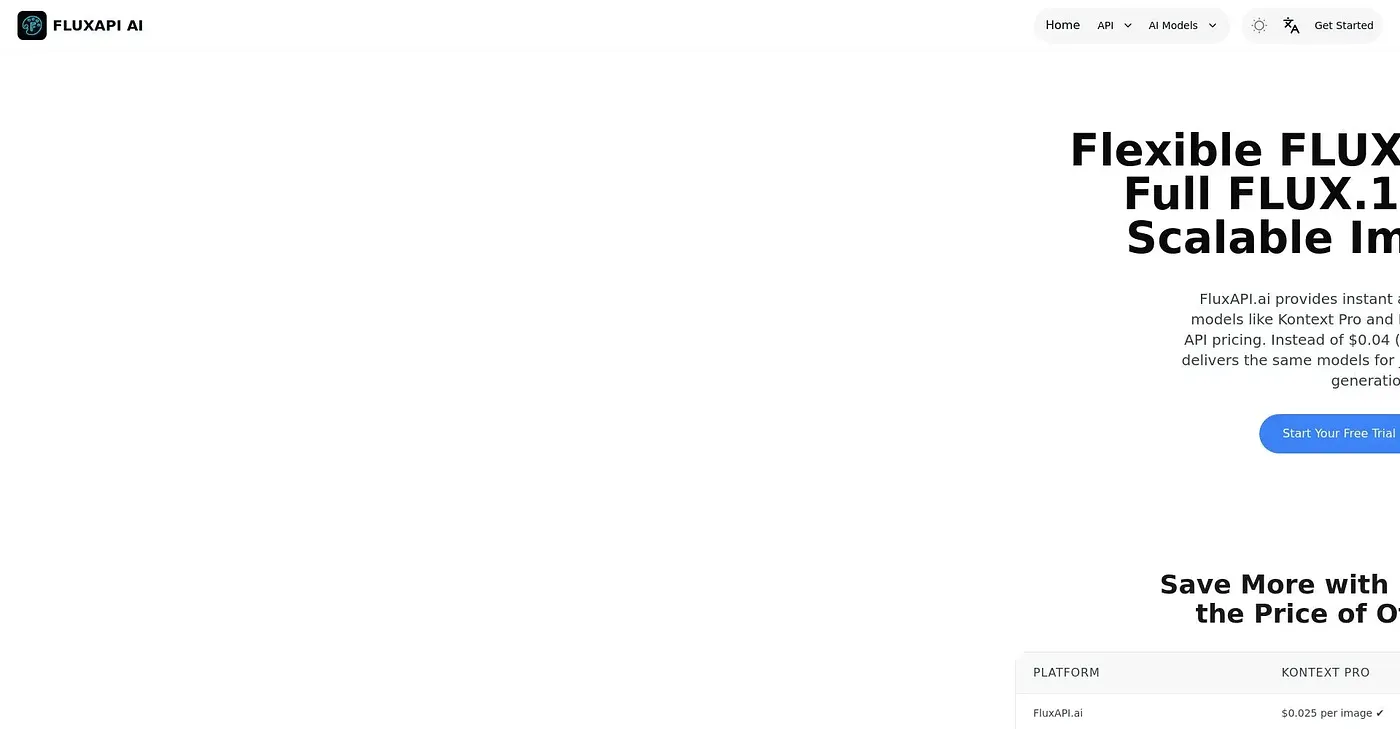 Screenshot of Flux API