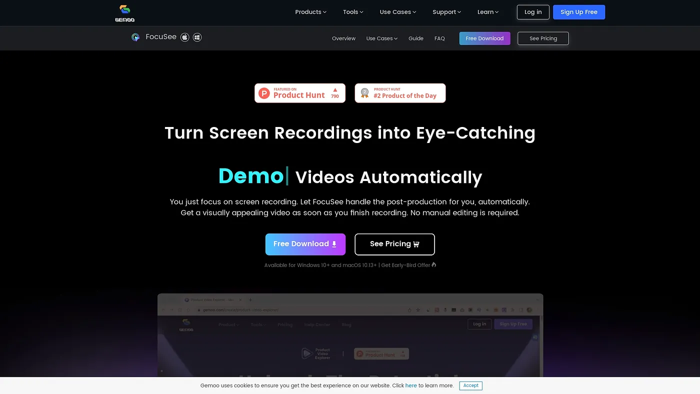 Screenshot of Focusee