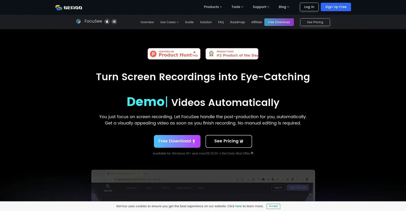 Screenshot of Focusee