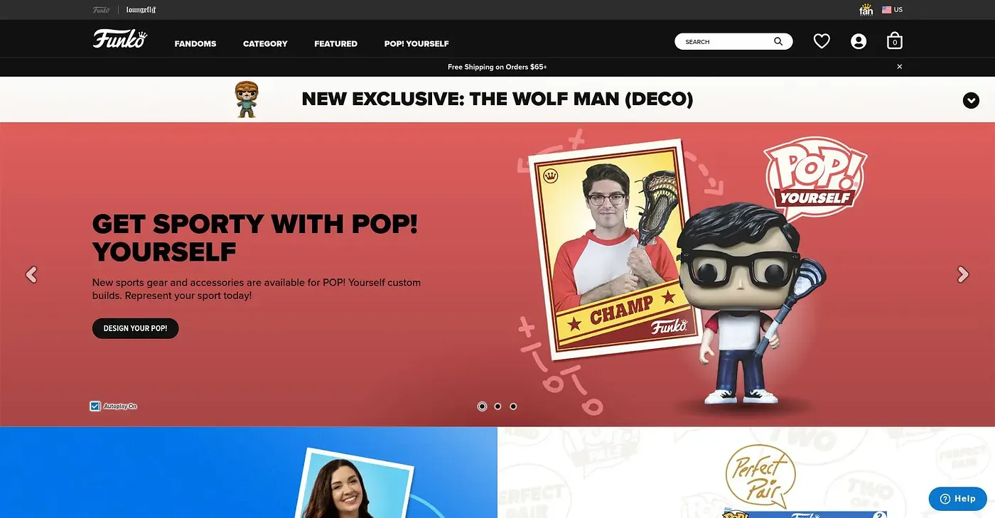 Screenshot of Funko Pop Yourself