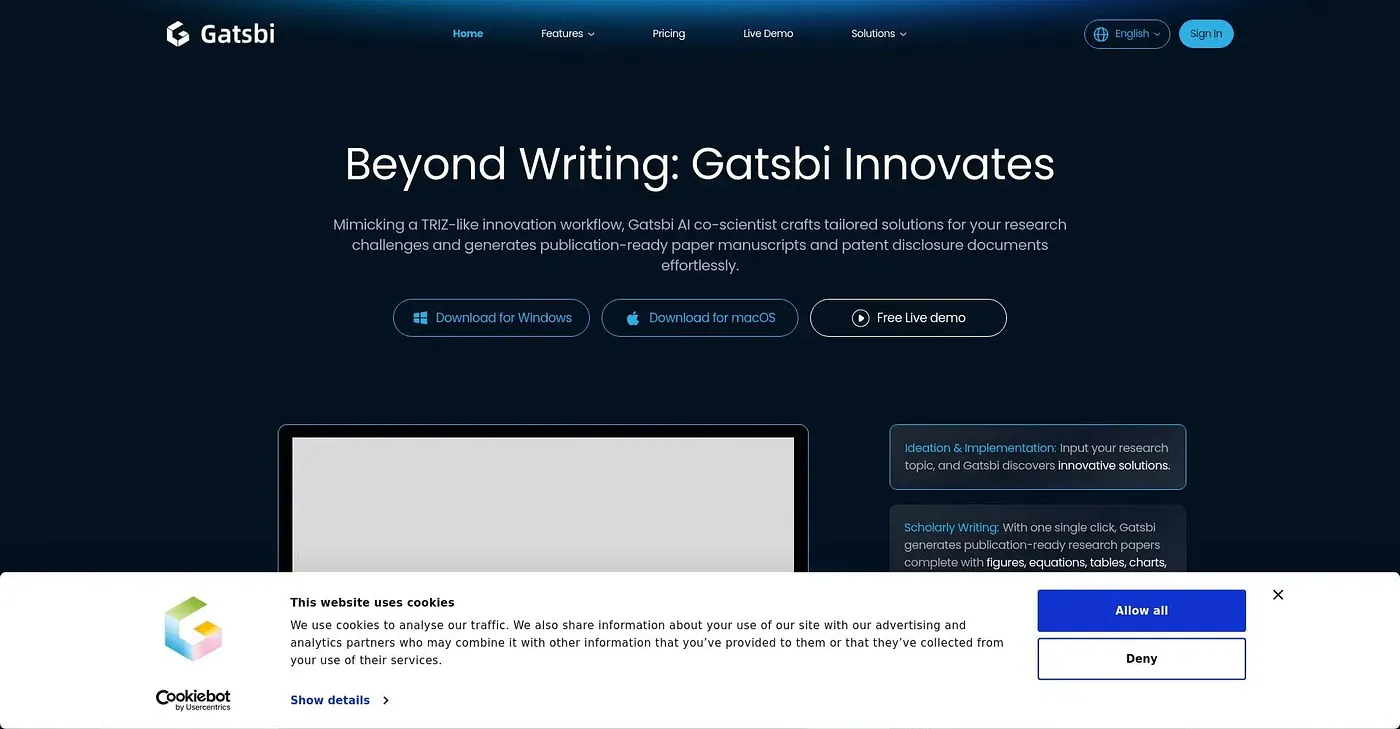 Screenshot of GATSBI