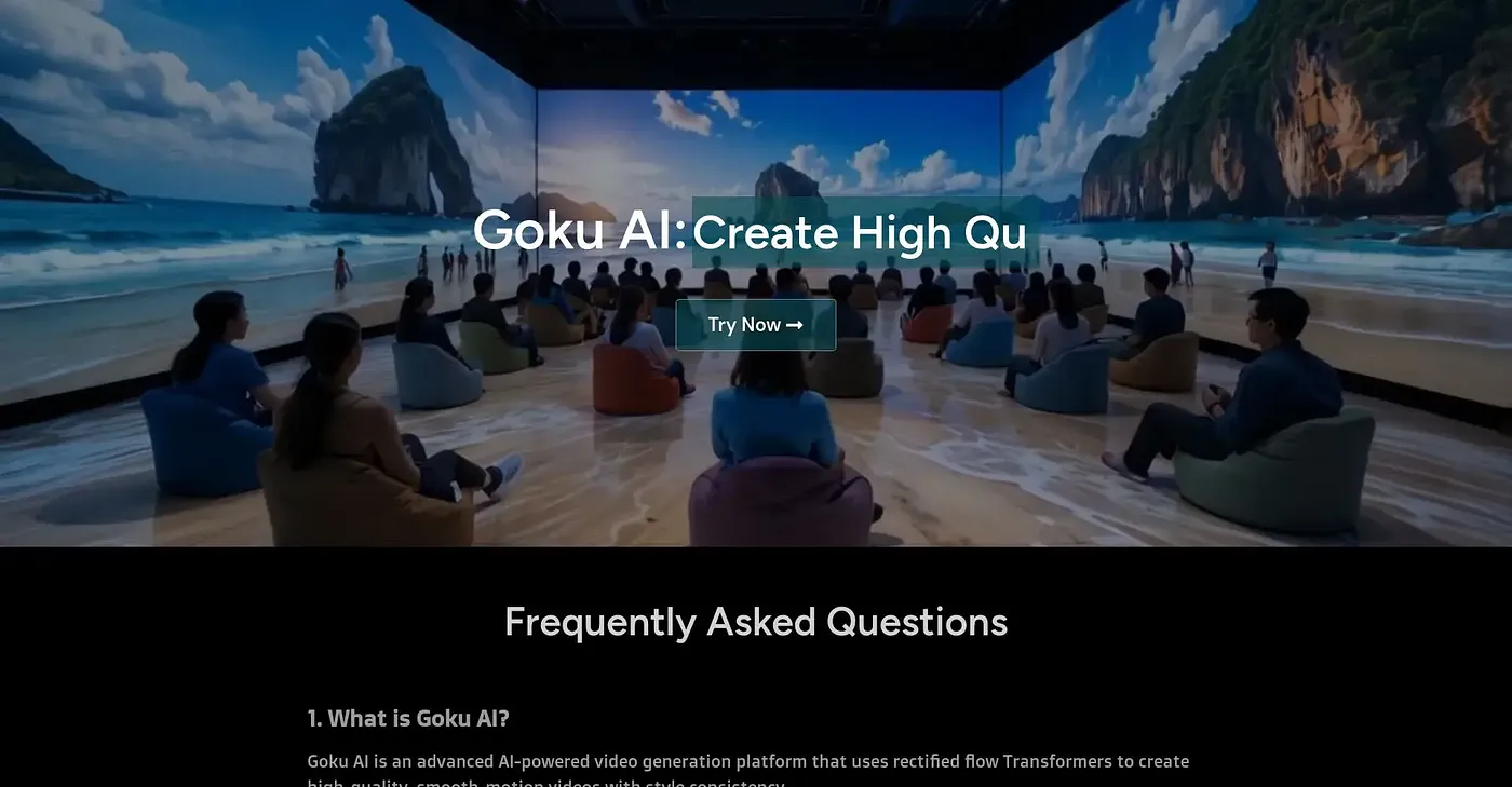 Screenshot of GOKU AI