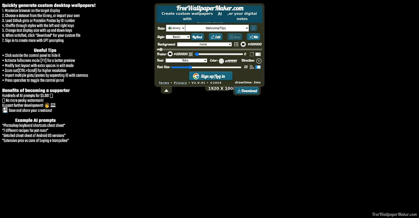 Screenshot of Free Wallpaper Maker