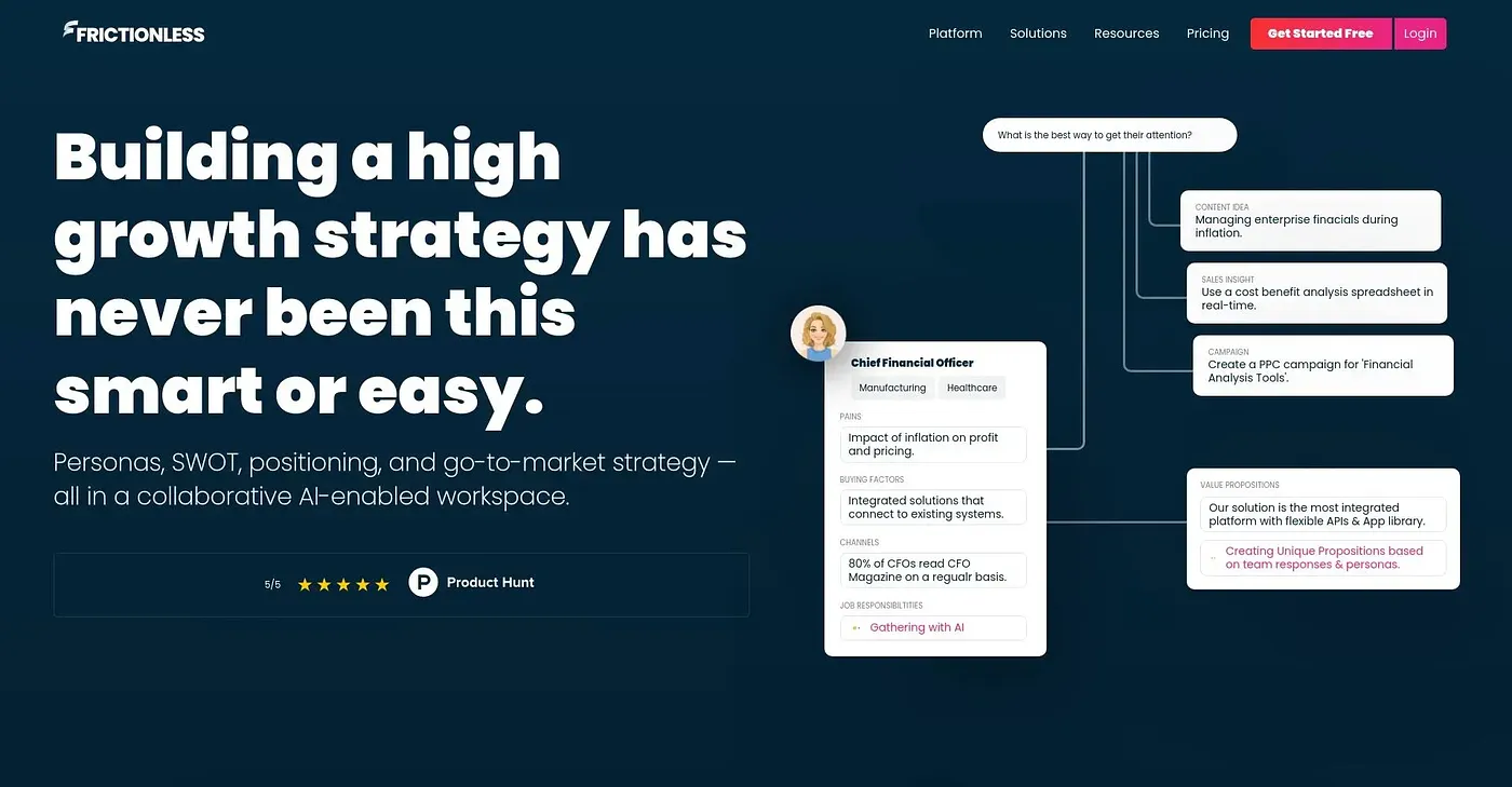 Screenshot of Frictionless