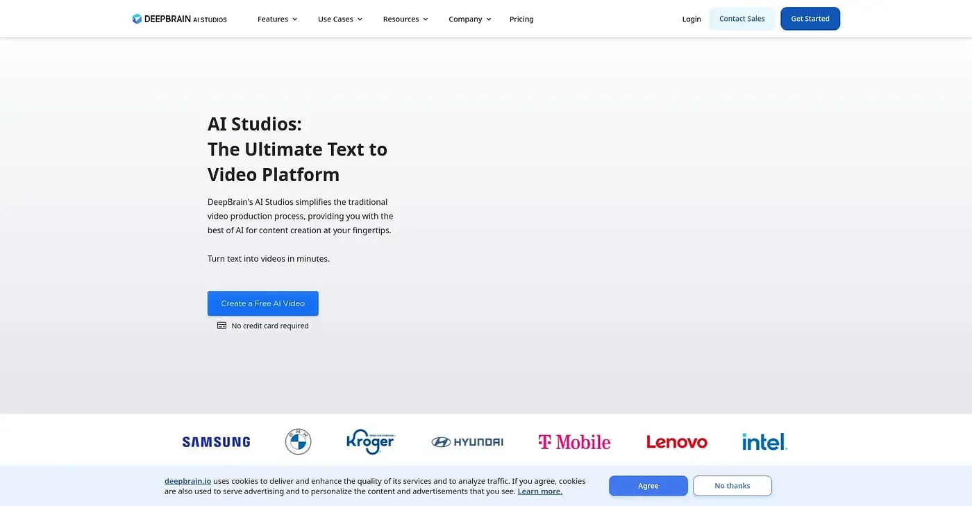 Screenshot of AI Studios