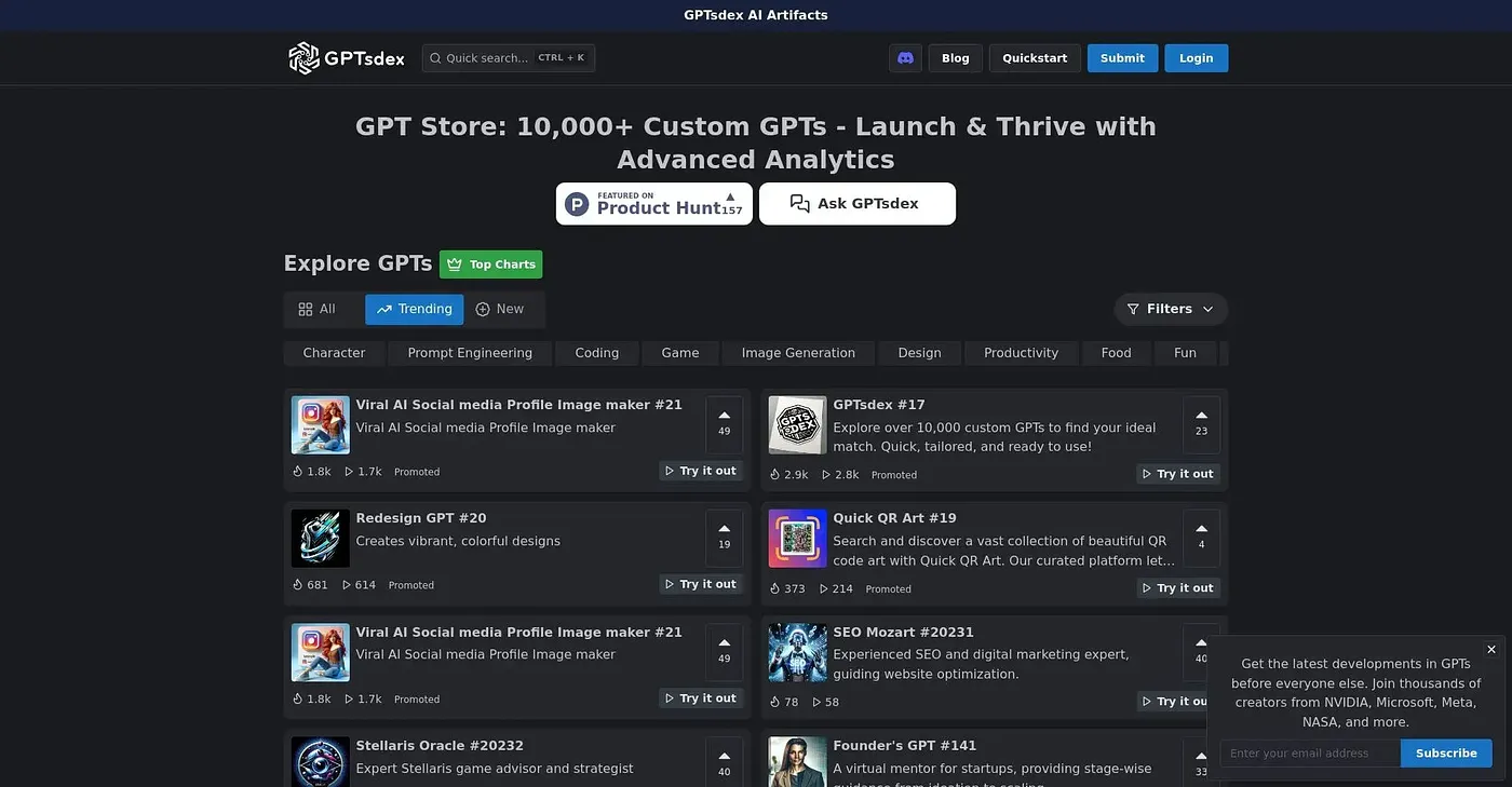 Screenshot of GPTSDEX