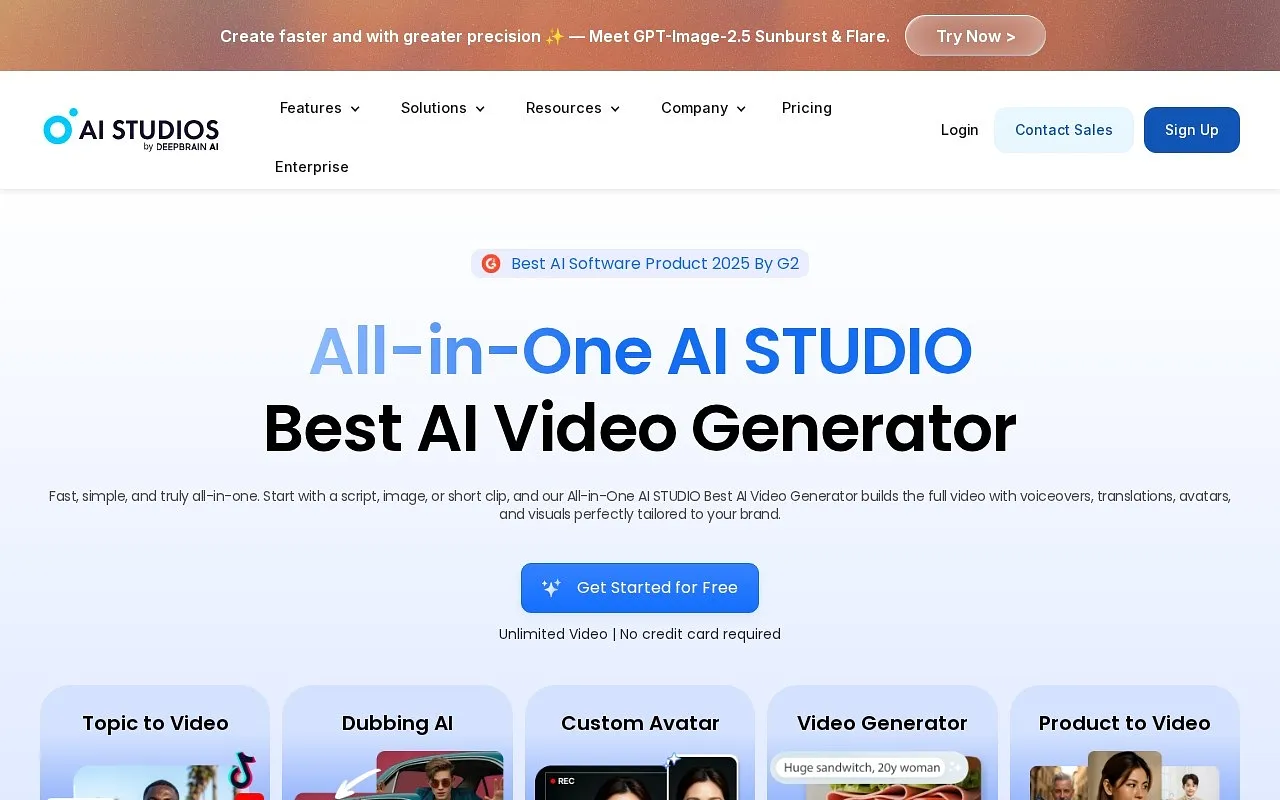 Screenshot of AI Studios