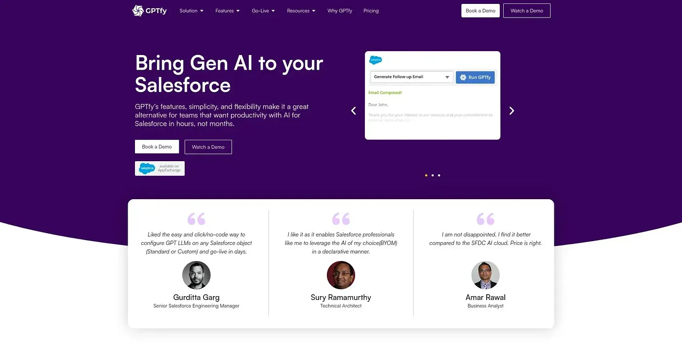 Screenshot of GPTfy