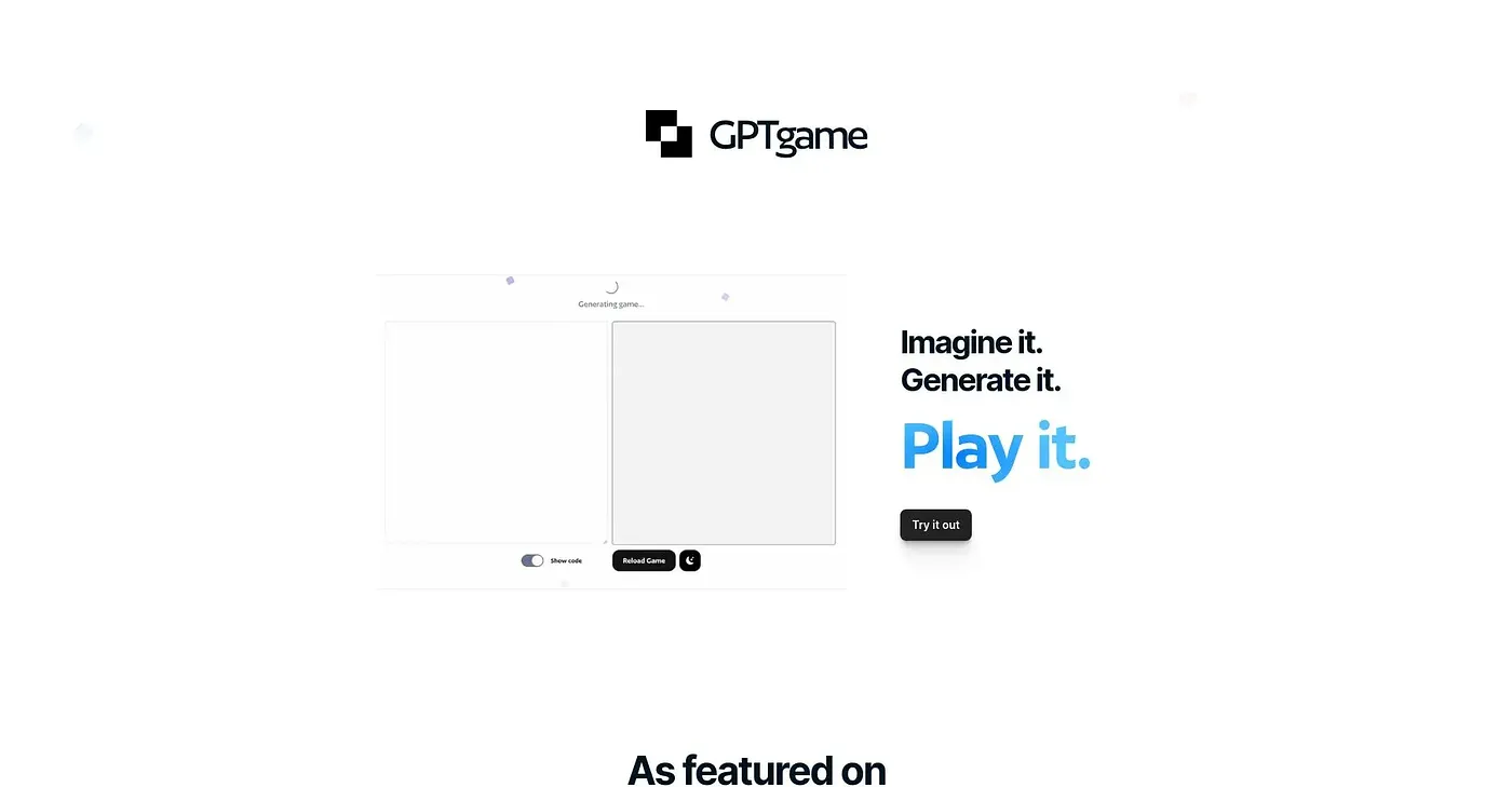 Screenshot of GPT Game