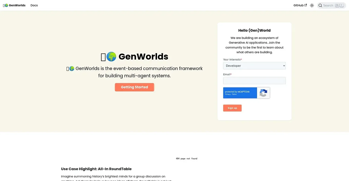 Screenshot of GenWorlds