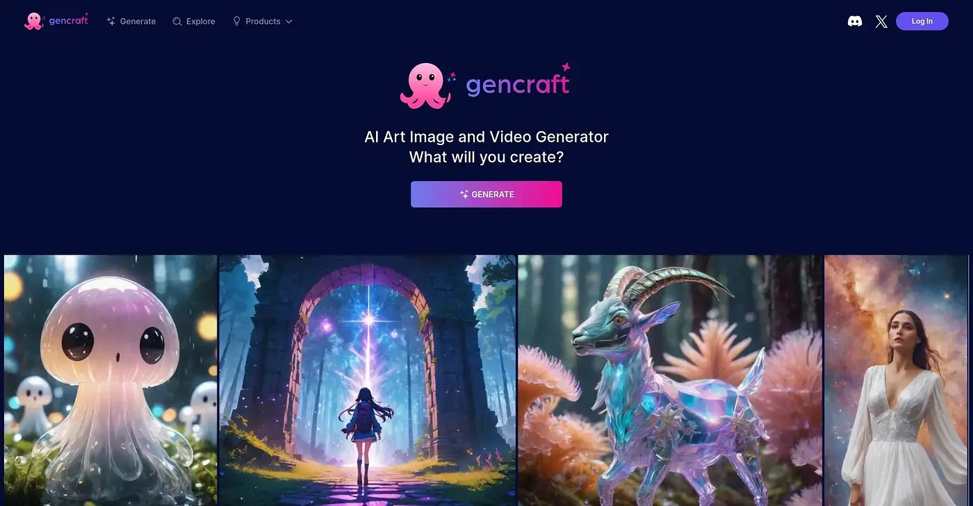 Screenshot of Gencraft