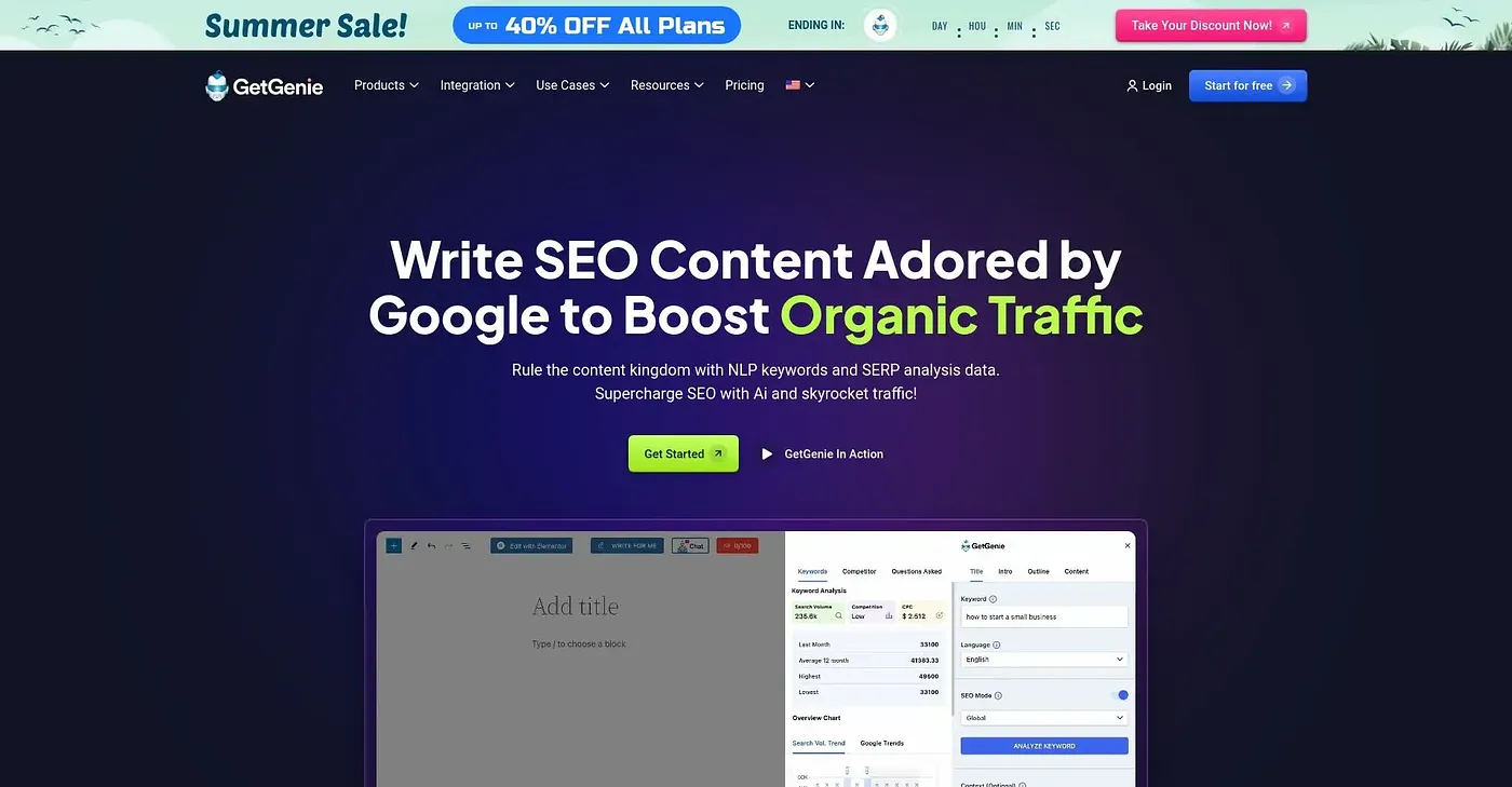 Screenshot of Genie