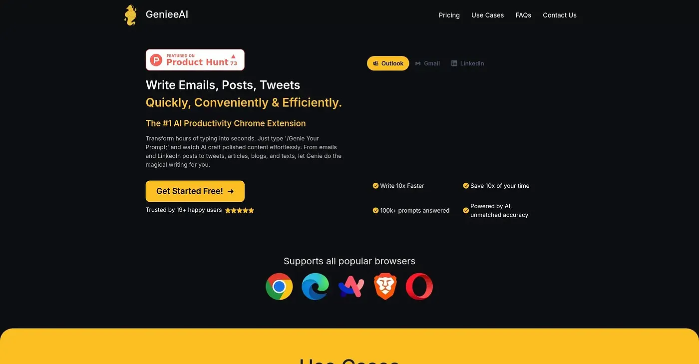 Screenshot of Geniee AI