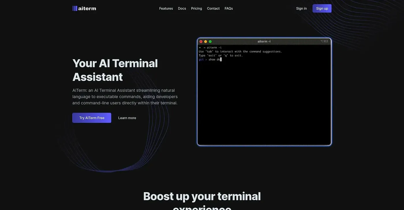 Screenshot of AI Terminal Assistant