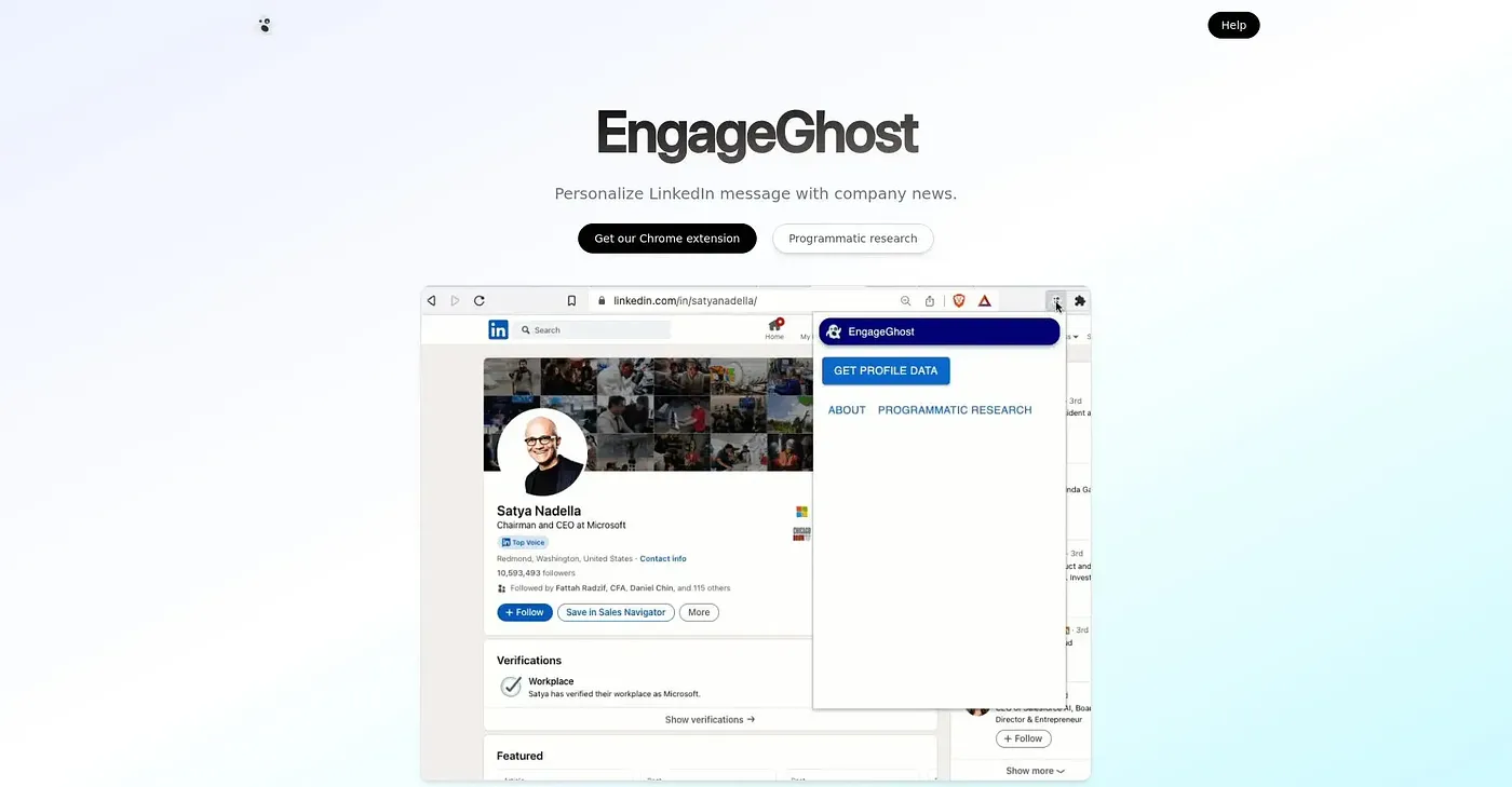 Screenshot of Ghost Extension