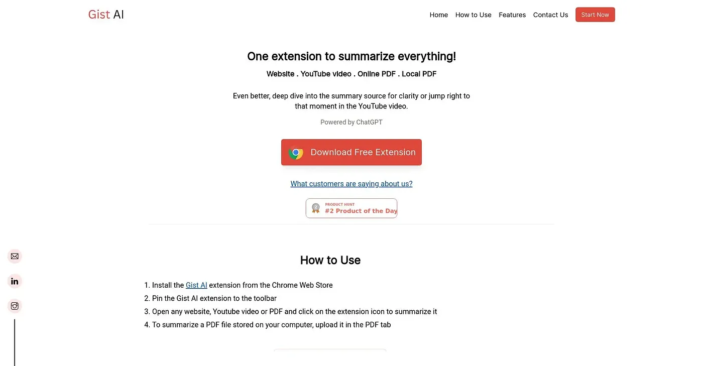 Screenshot of Gist AI