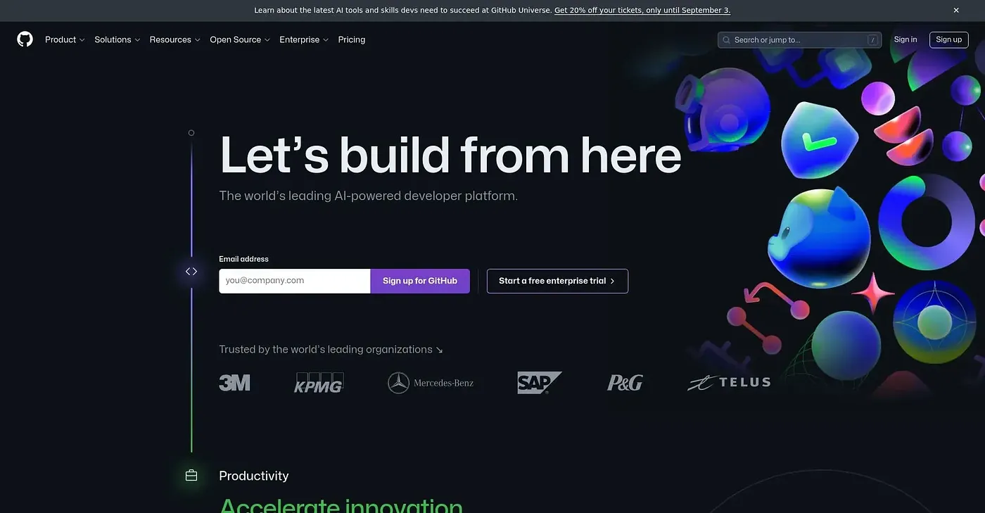 Screenshot of Git Hub