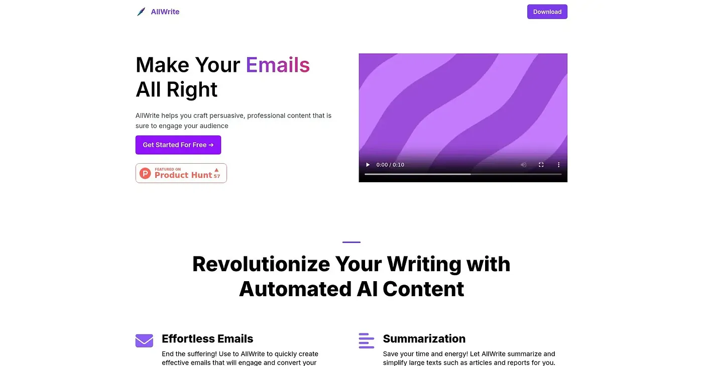 Screenshot of Get All Write