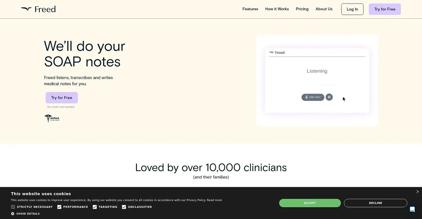 Screenshot of GetFreed