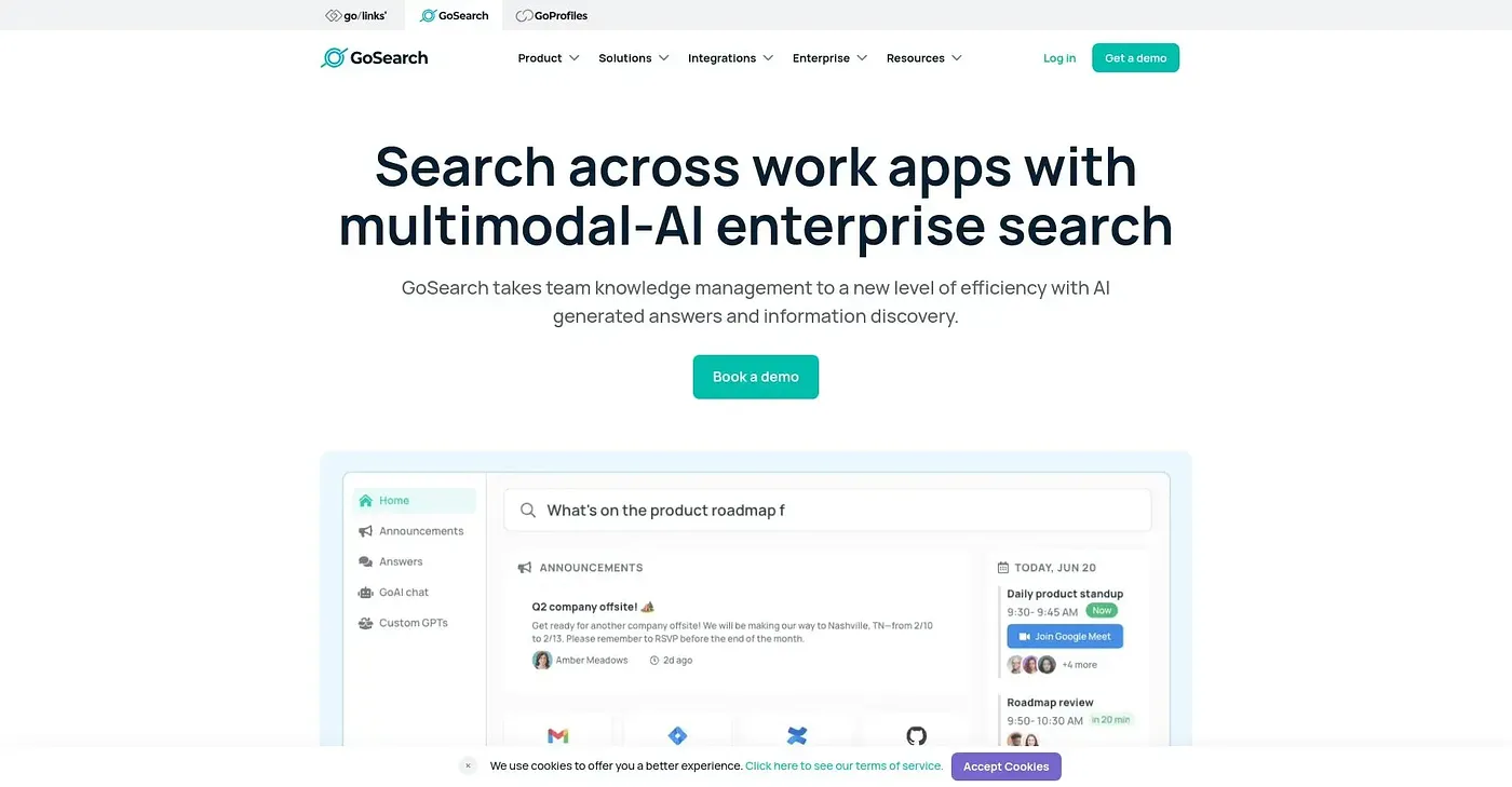 Screenshot of GoSearch AI