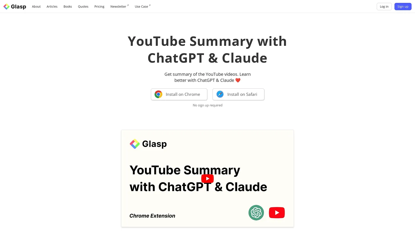 Screenshot of Glasp
