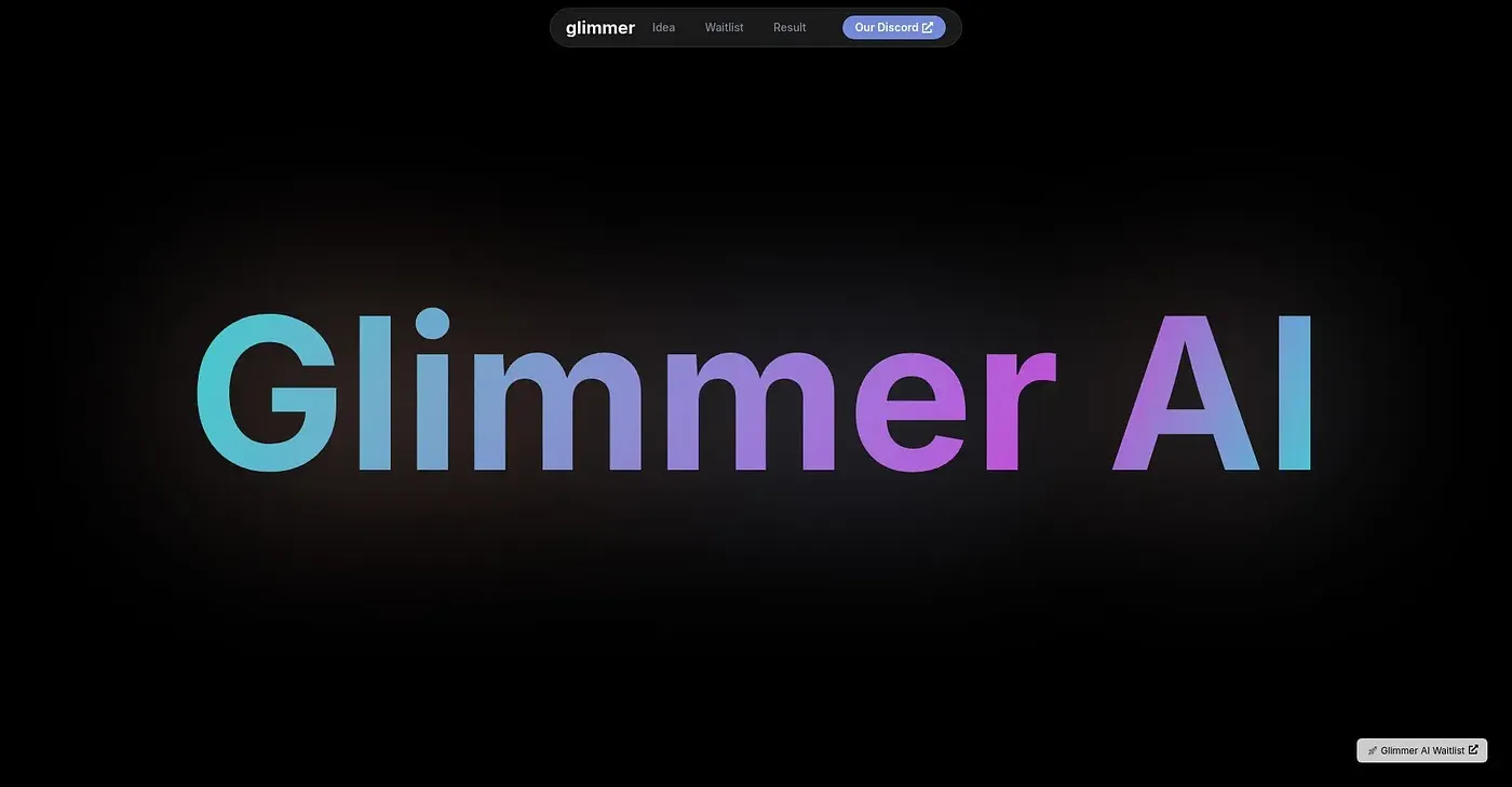 Screenshot of Glimmer AI