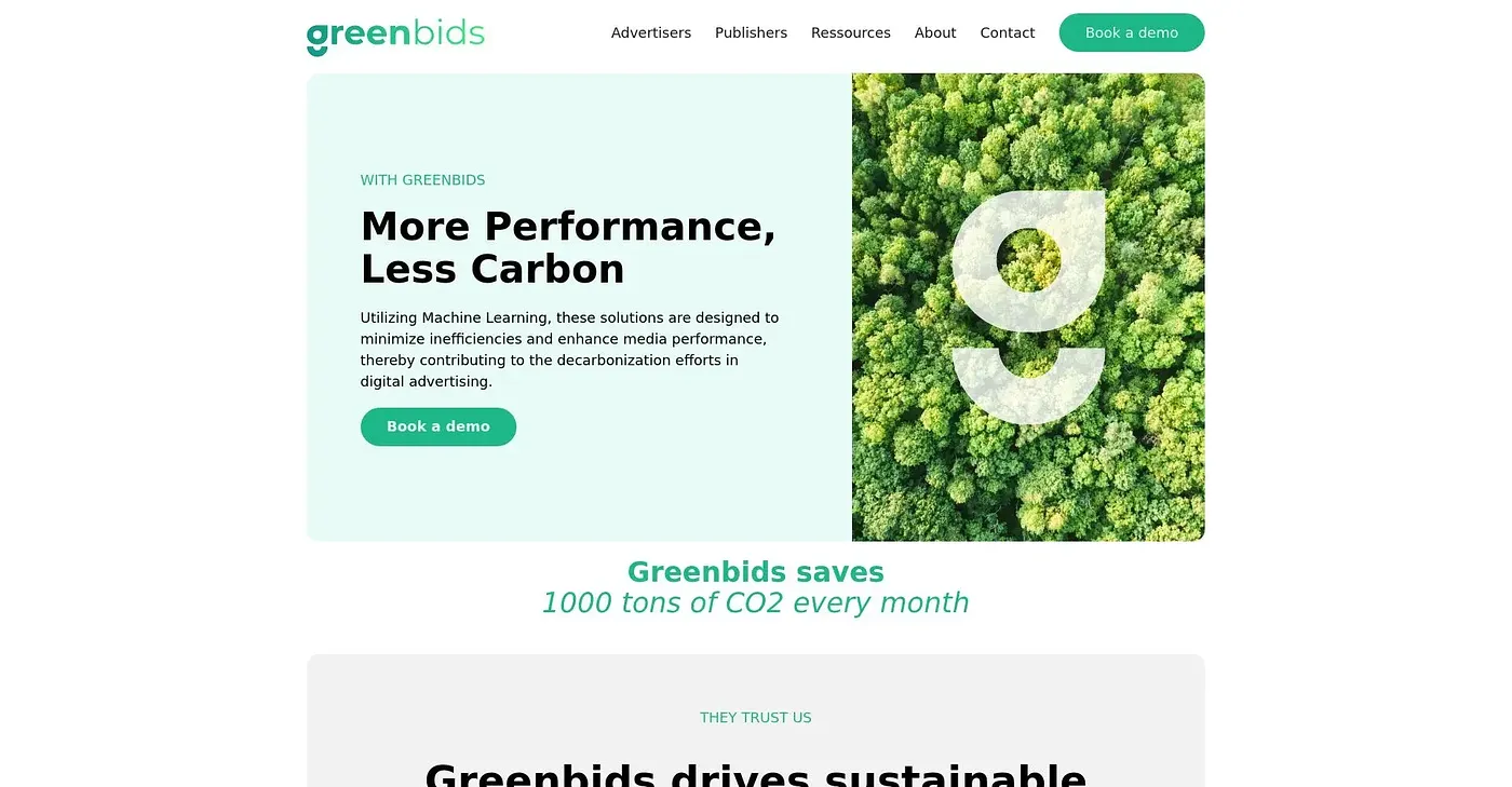 Screenshot of Greenbids AI