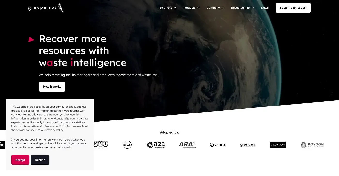 Screenshot of Grey Parrot AI