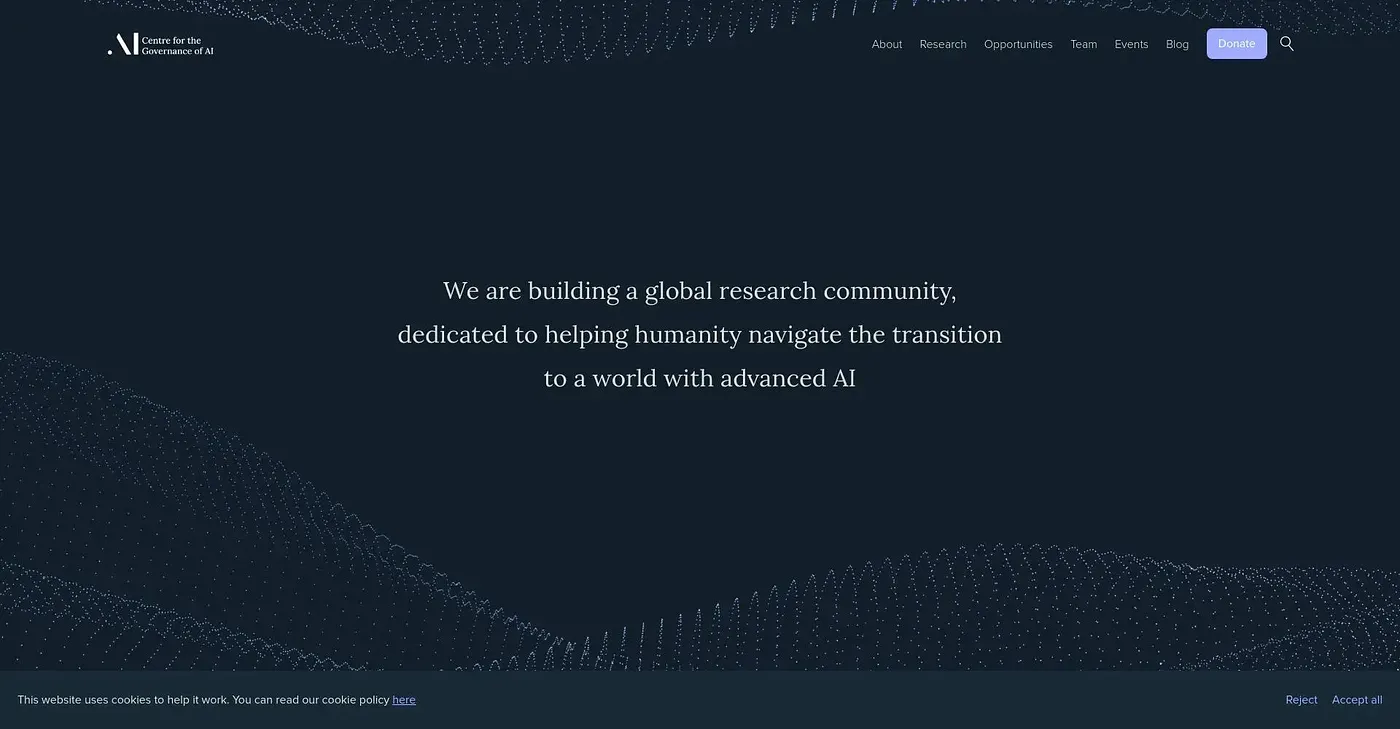 Screenshot of Governance AI