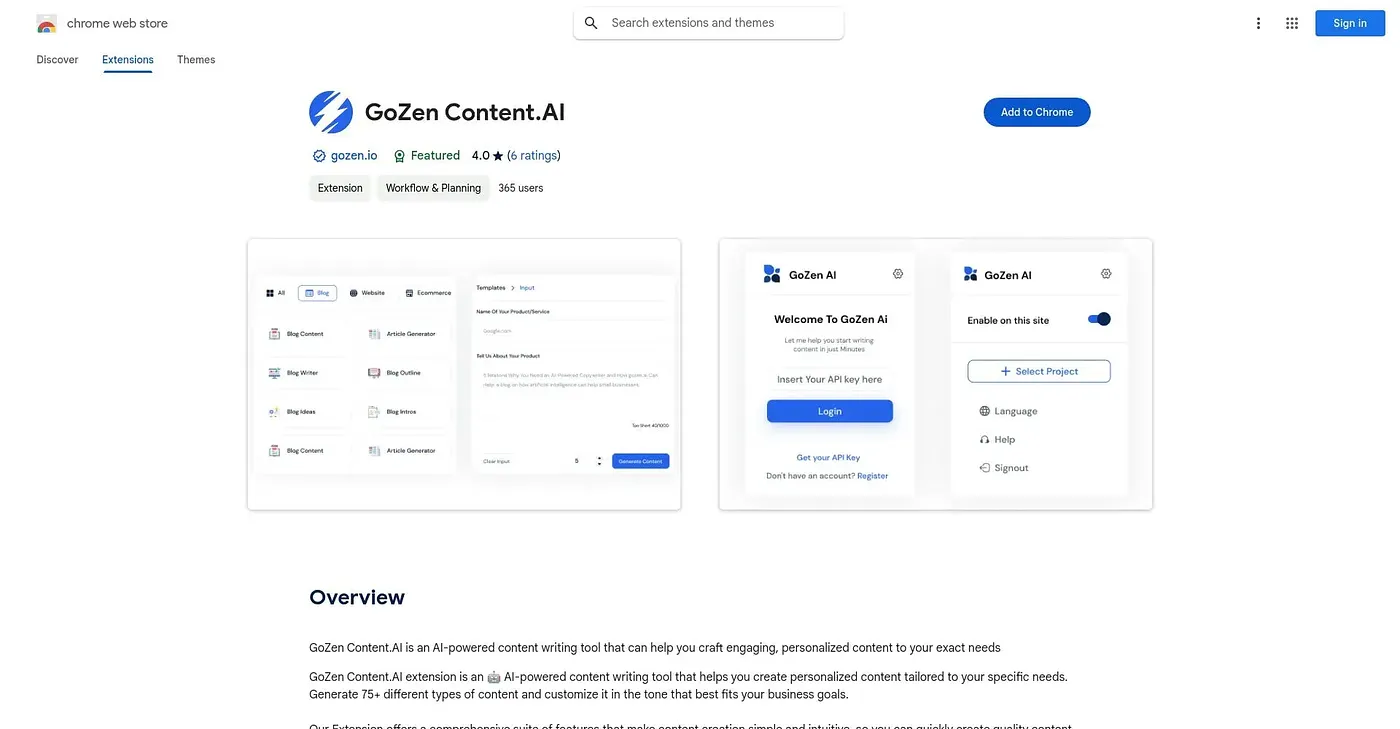 Screenshot of Gozen ContentAI