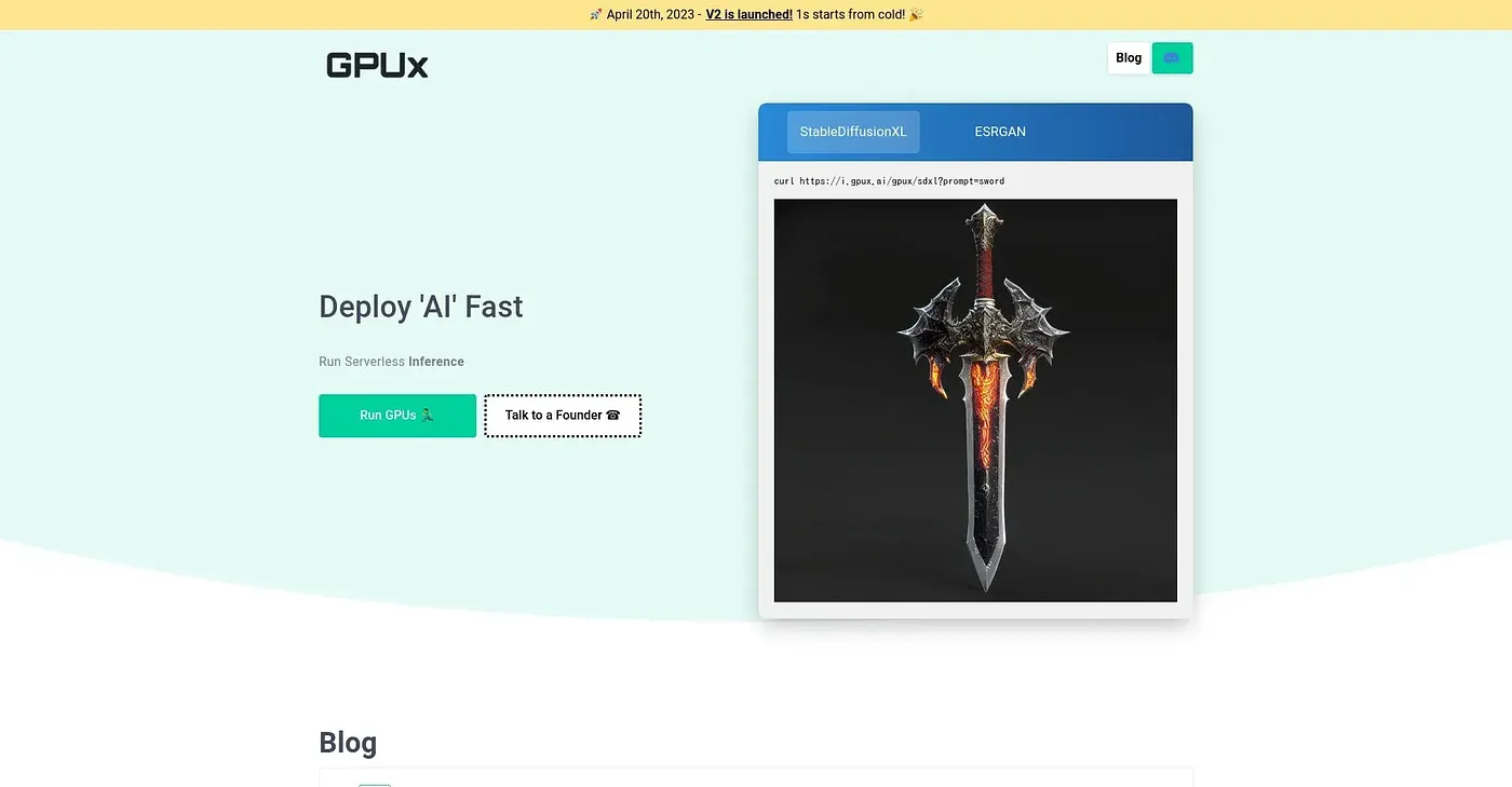 Screenshot of GpuX AI