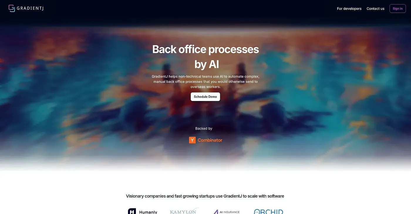 Screenshot of Gradient J
