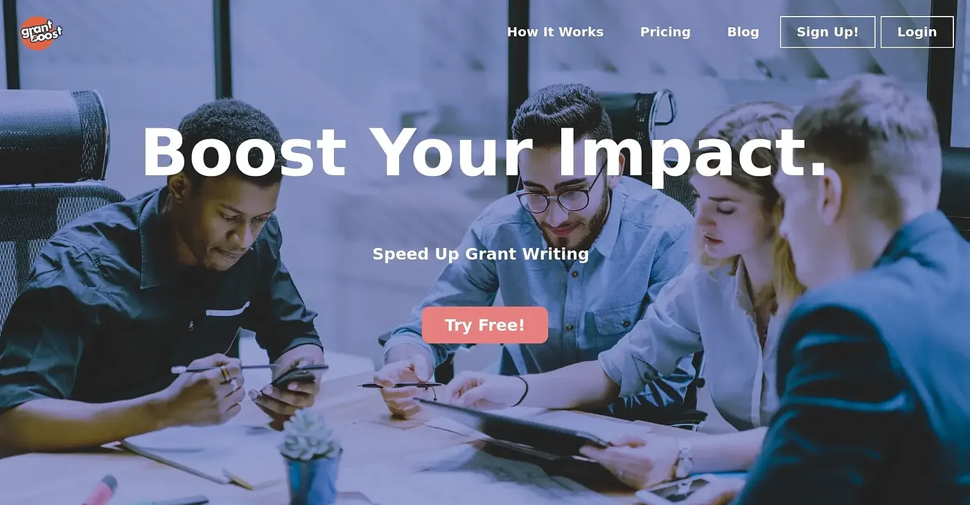 Screenshot of Grant Boost